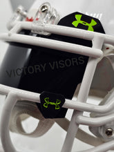 Load image into Gallery viewer, Eclipse Black UA Mini Size Visor with Mirror Reflective Clips