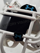 Load image into Gallery viewer, Eclipse Black UA Mini Size Visor with Mirror Reflective Clips