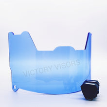 Load image into Gallery viewer, Transparent Light Blue Football Visor