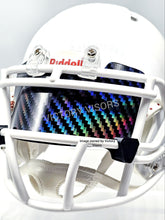 Load image into Gallery viewer, Black Holographic Carbon Fiber Mini Size Football Visor - Flat Style
