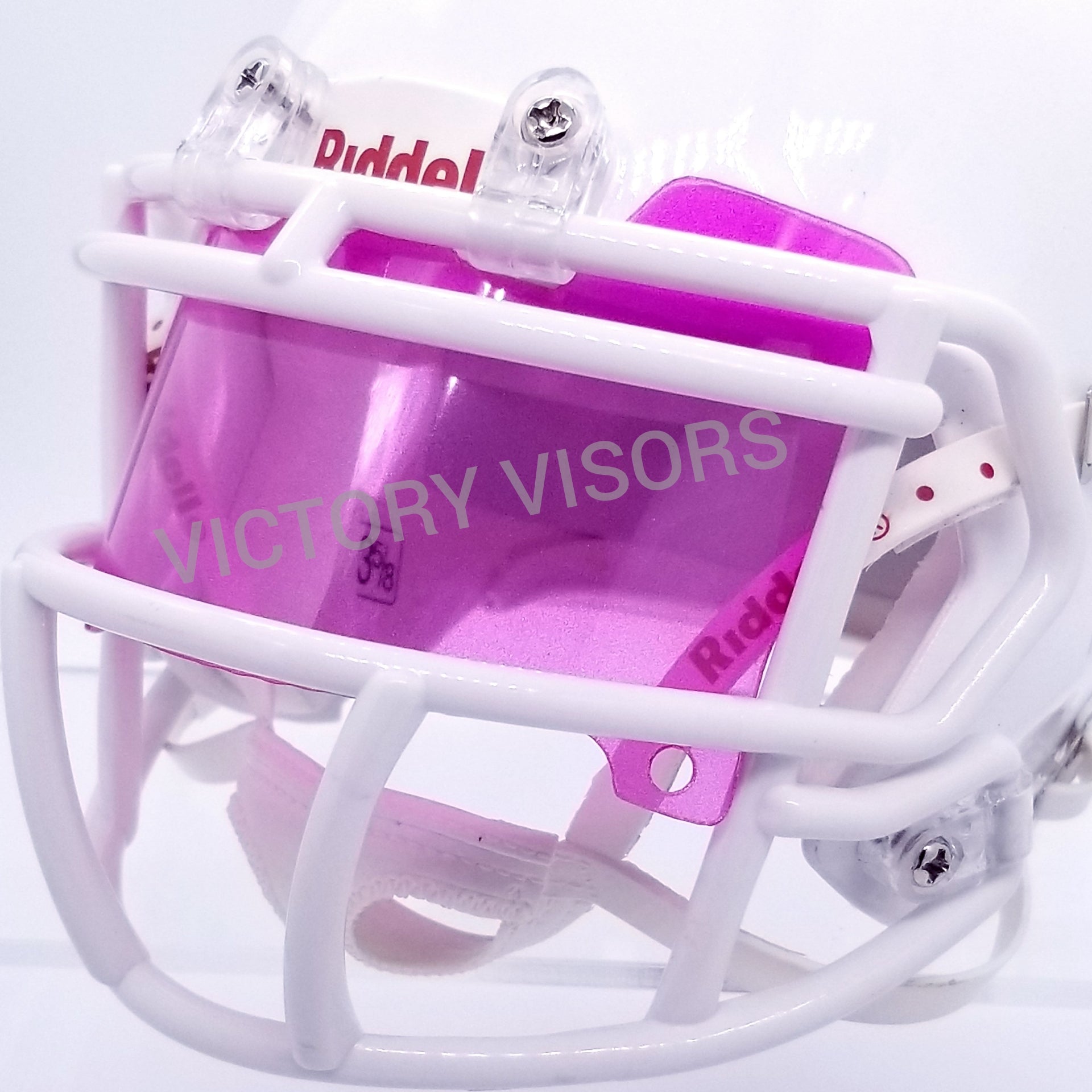 Pink Mirror Mini Football Helmet Visor - Flat Style  Victory Visors