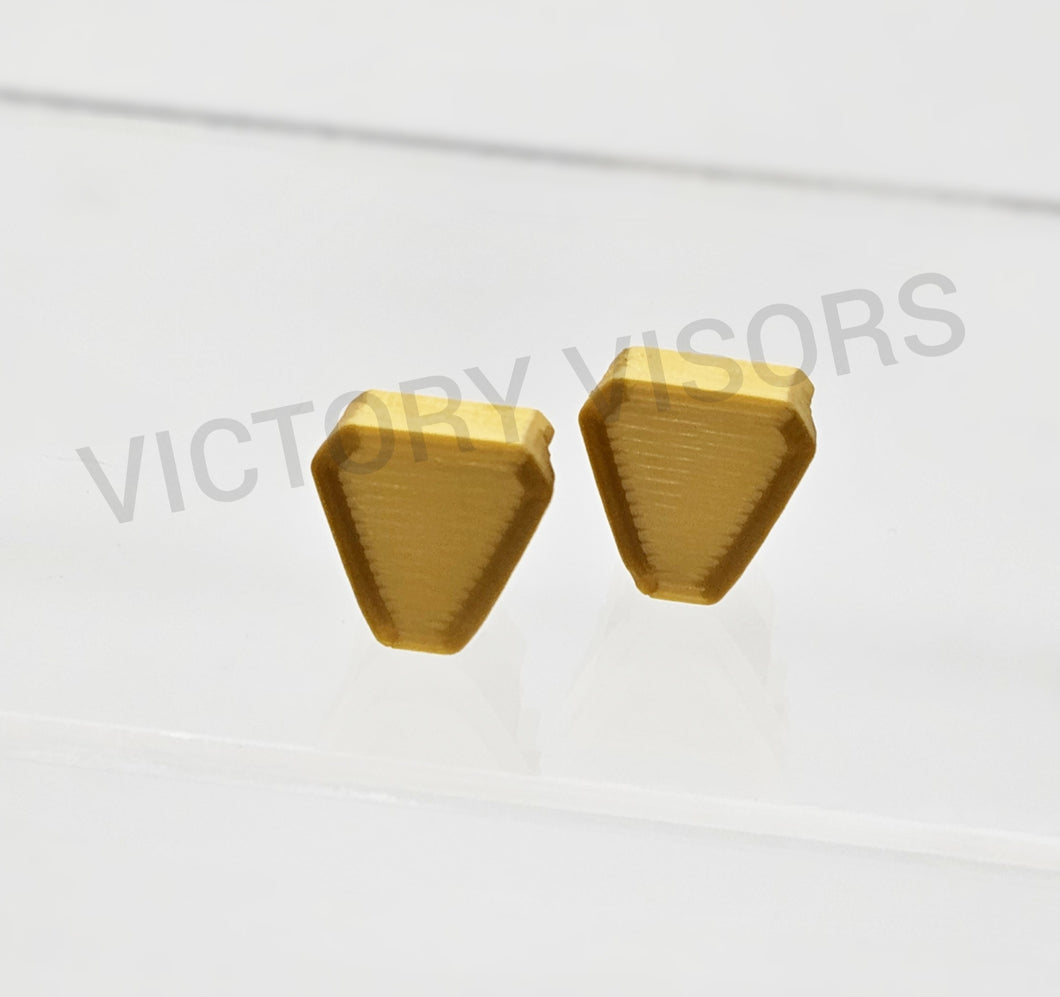 Metallic Gold UA Mini Football Visor Clips with Metal threads