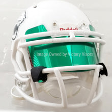 Load image into Gallery viewer, Green Mini Size Football Visor with Clips - Hard Style
