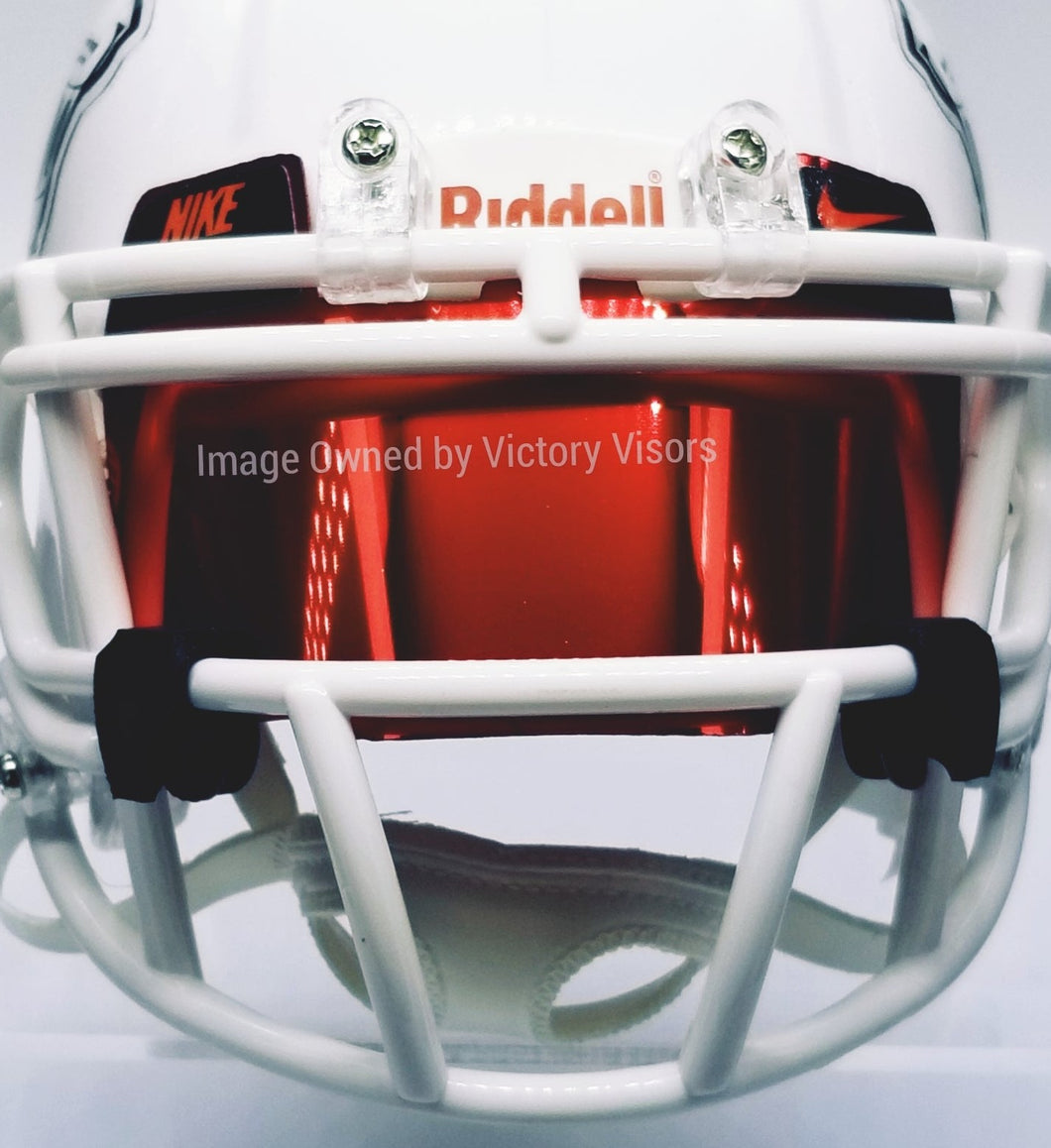 Red and Black MINI size Football Visor - Flat Style