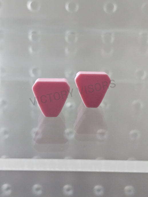 Pink Mini Football visor clips from Victory Visors. Full metal threads. Mini Helmet Breaks. Football Memorabilia Collectors