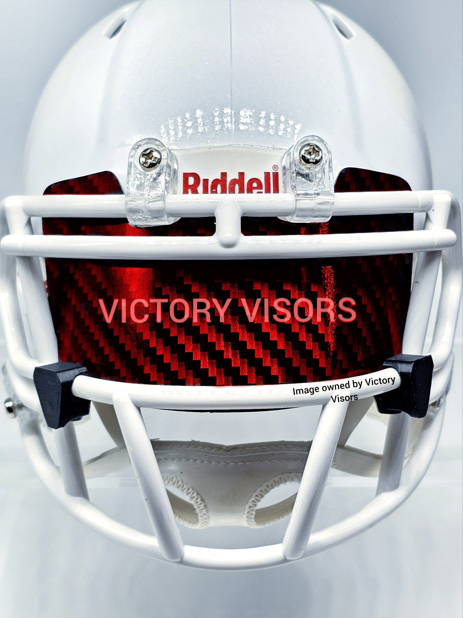 Red Carbon Fiber Mini Football Helmet Visor