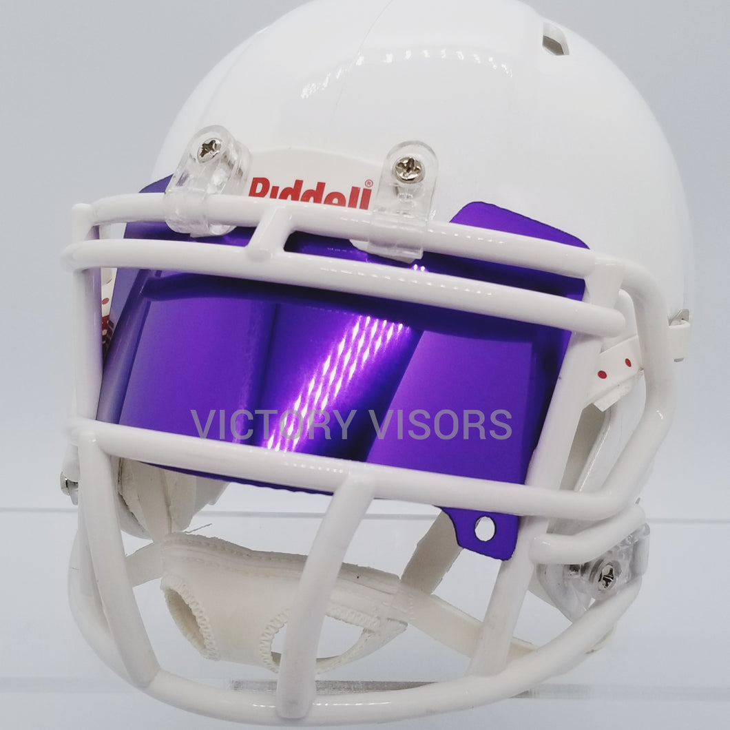 Purple Chrome Mirror Mini Football Helmet Visor