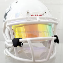 Load image into Gallery viewer, Clear Rainbow Mini Size Football Visor with Clips - Hard Style
