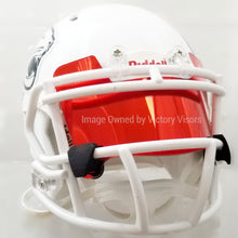 Load image into Gallery viewer, Red Mini Size Football Visor with Clips - Hard Style
