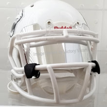 Load image into Gallery viewer, Silver Mirror Mini Size Football Visor with Clips - Hard Style
