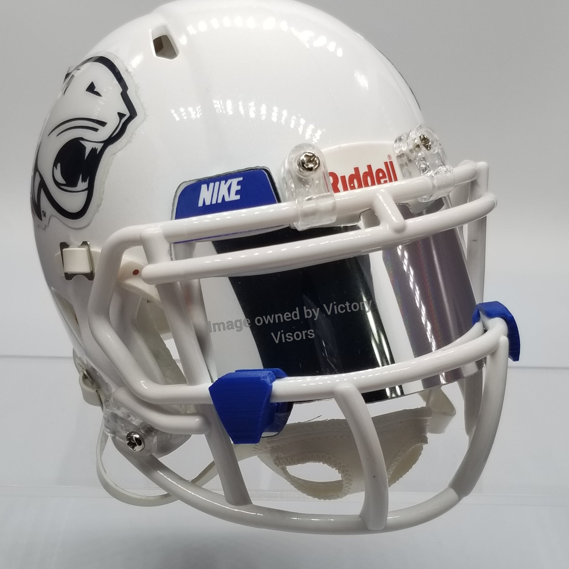 Silver and Blue MINI size Visor with Nike Branding
