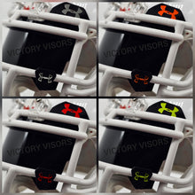 Load image into Gallery viewer, Eclipse Black UA Mini Size Visor with Mirror Reflective Clips
