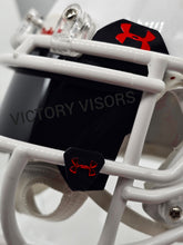 Load image into Gallery viewer, Eclipse Black UA Mini Size Visor with Mirror Reflective Clips
