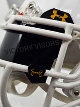 Load image into Gallery viewer, Eclipse Black UA Mini Size Visor with Mirror Reflective Clips
