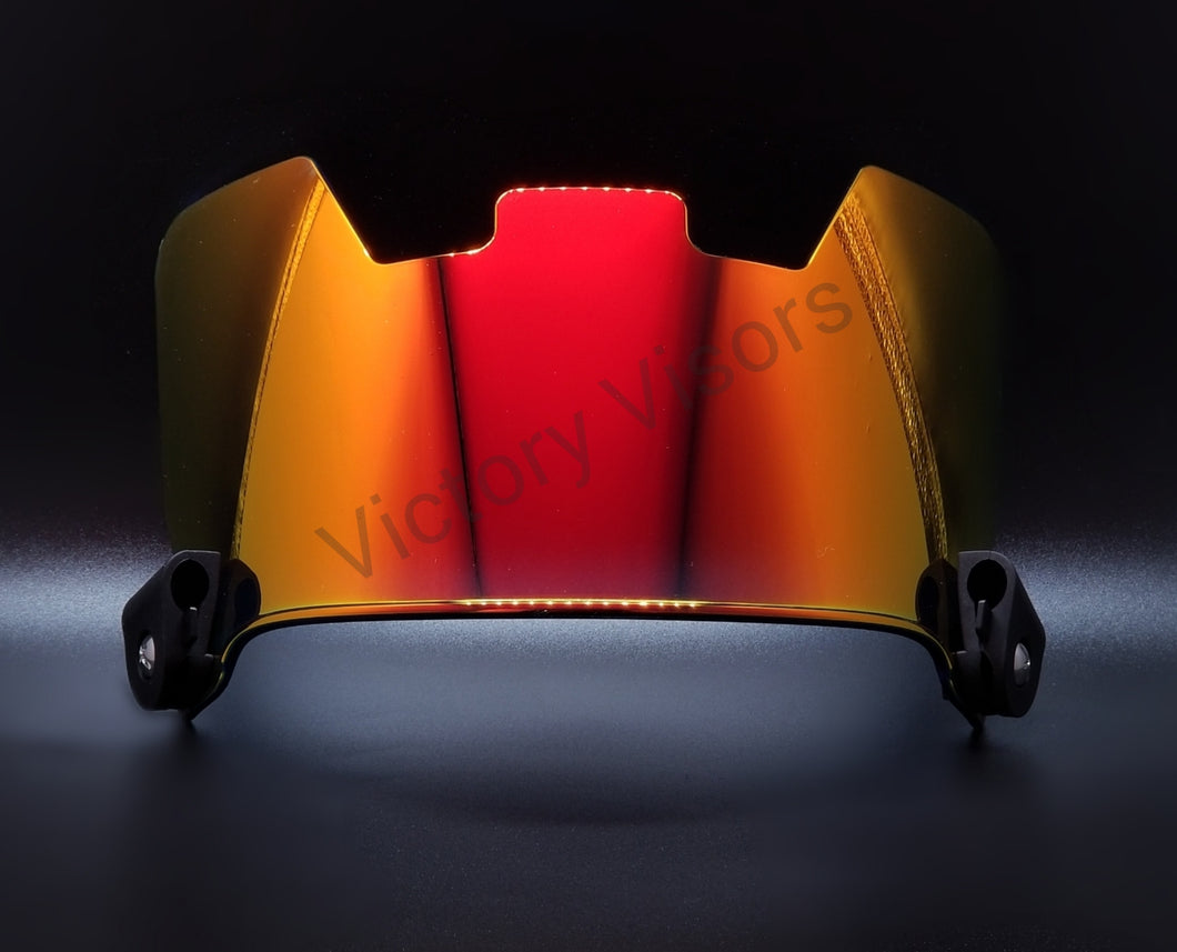 Iridium Red Football Visor