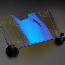 Load image into Gallery viewer, Transparent Electric Blue Football Visor
