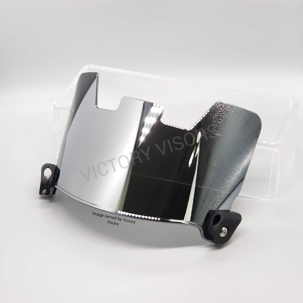 Silver Mirror/Chrome Football Visor