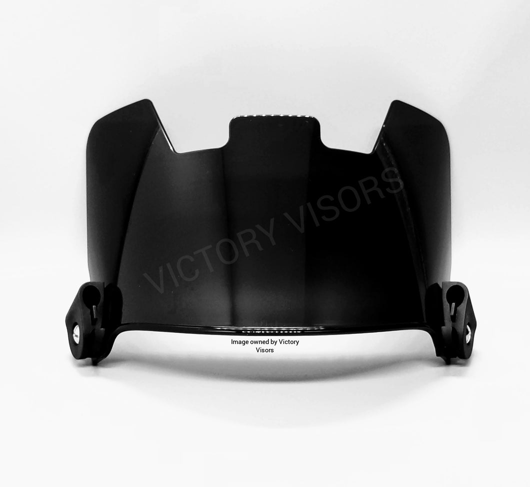 Dark Black Football Visor. **Flat black - Non Iridium