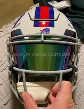 Load image into Gallery viewer, Mirror Color-Shift Green Football Visor
