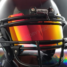 Load image into Gallery viewer, Mirror Color-Shift Red Football Visor
