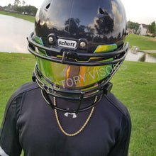 Load image into Gallery viewer, Clear Neon Yellow Football Visor

