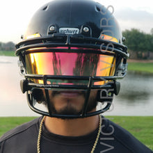 Load image into Gallery viewer, Clear Red Rainbow Football Visor
