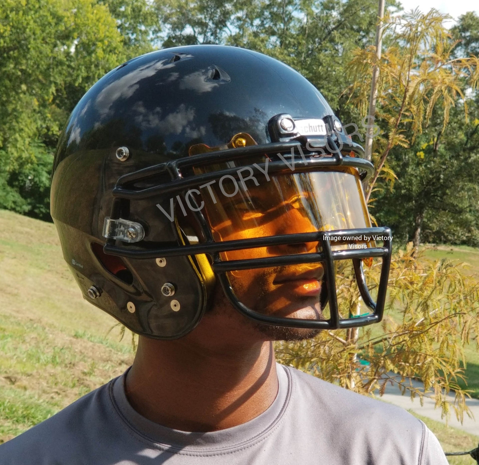Helmet Visor Football SLEEFS [Black Clear] Tinted Professional
