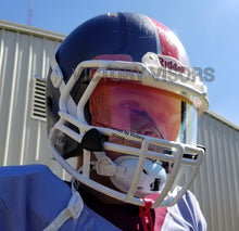 Load image into Gallery viewer, Clear Red Rainbow Football Visor
