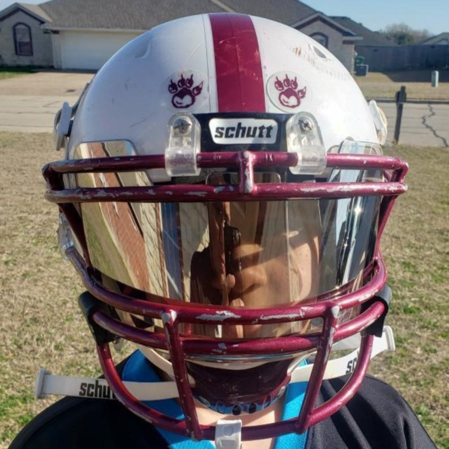 Clear iridium sale football visor